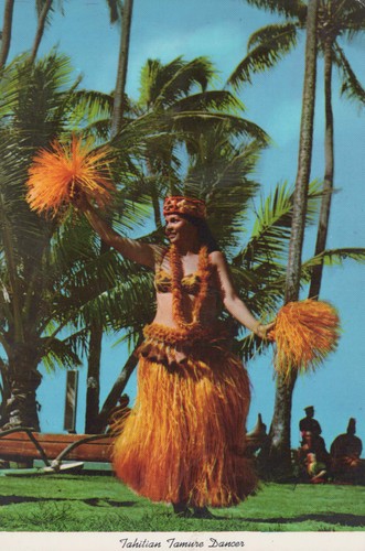 Alte postkarte tahitian tamure - alte,